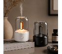 מיסט מפיץ ריח ולחות ארומטי 120 מ"ל מבית EVERCHARGE משולב מנורת לילה בעיצוב וינטג' שקוף ותאורה חמה