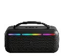 רמקול בלוטוס 20W עוצמתי אימפקט מבית EVERCHARGE עם תאורת RGB מתחלפת וידית חבל מעוצבת בצבעי שמנת ושחור