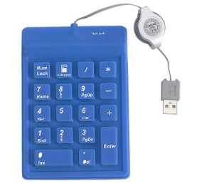 נומרו – מקלדת מספרים סיליקון למחשב נייד בצבע כחול