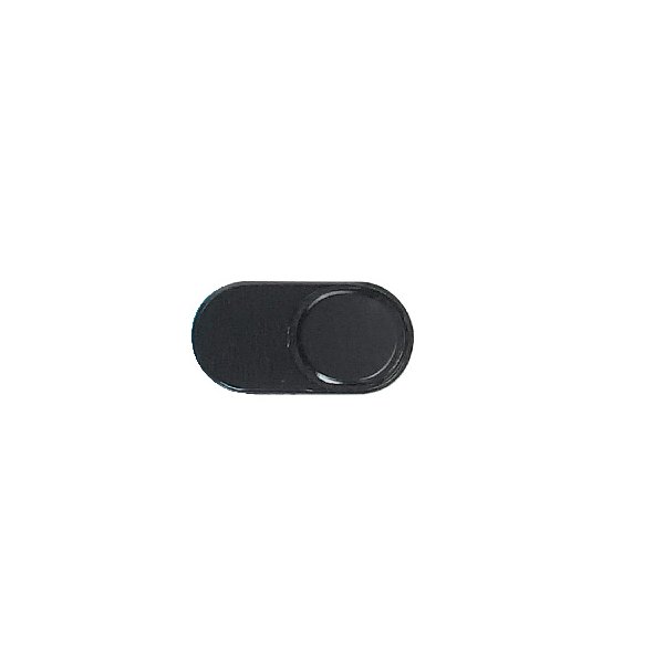 Webcam Cover Black – כיסוי פרטיות דק למצלמת מחשב נייד עם מנגנון החלקה לפתיחה וסגירה, בעובי 0.7 מ"מ, מתאים ללפטופים, טאבלטים ומסכים, אביזר אבטחה לשמירה על פרטיות, עשוי מתכת איכותית בעיצוב מינימליסטי בצבע שחור.