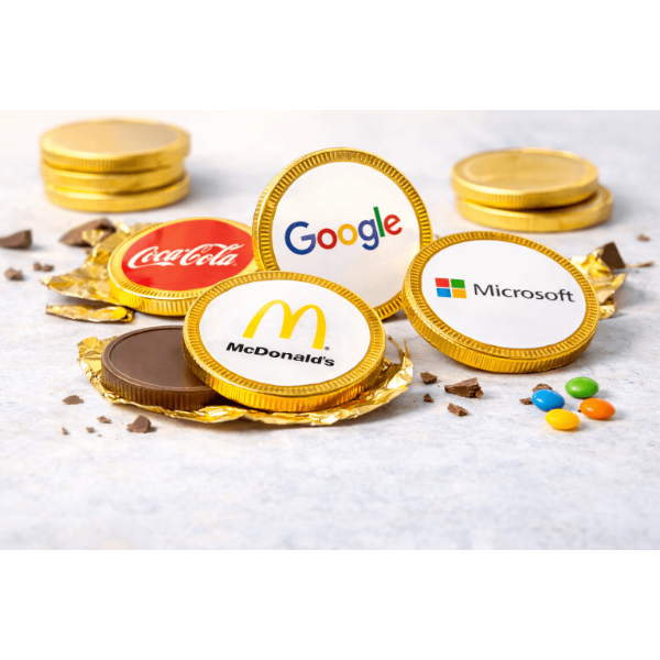 מטבע שוקולד ממותג עם לוגו חברה – מתנה מתוקה לאירועים וכנסים