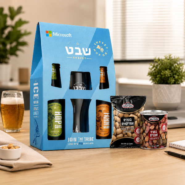 מארז בירה שבט ממותג
